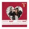 Red Suede Mat Board for 6x6 Frames - Heart Opening for 4x4 Photos